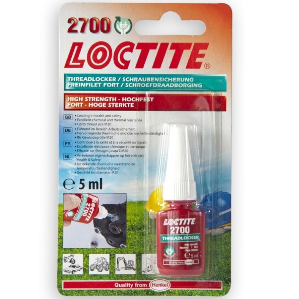 Loctite 2700 Non Hazardous Threadlocker high strength green 5ml