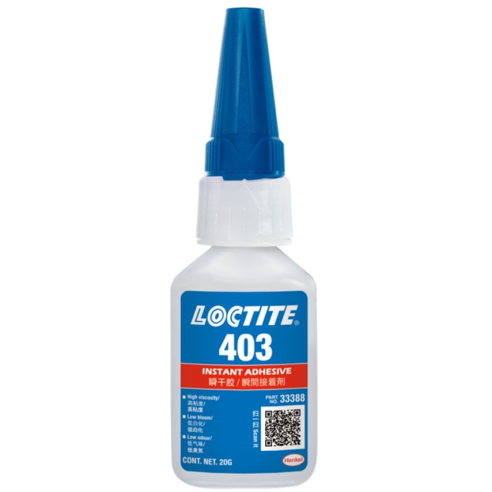 Loctite 403 Alkoxyethyl CA instant glue low bloom low odour 20g