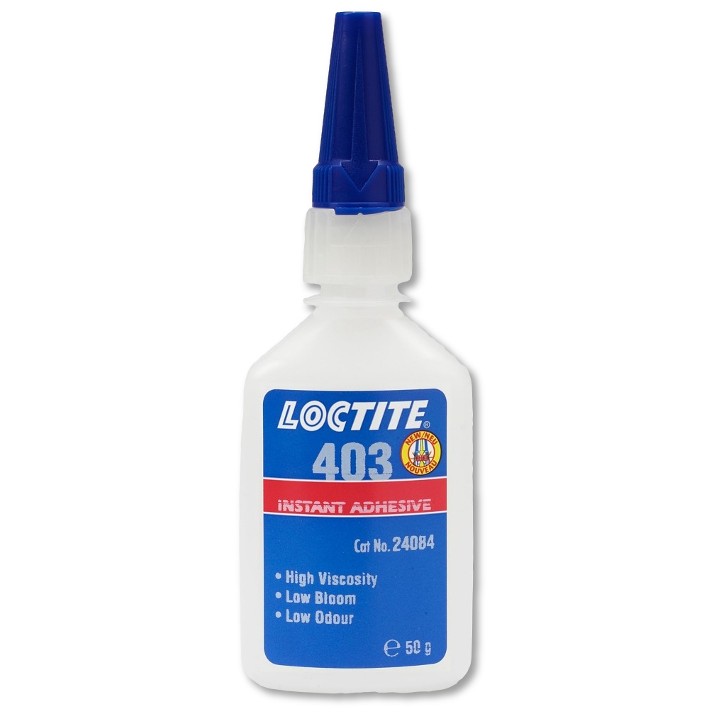 Loctite 403 Low odour alkoxyethyl instant adhesive clear 50g bottle