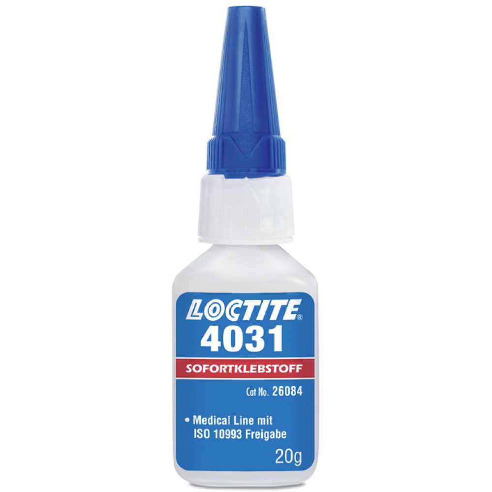 Loctite 4031 MED Cyanoacrylate instant glue low bloom low odour 20g