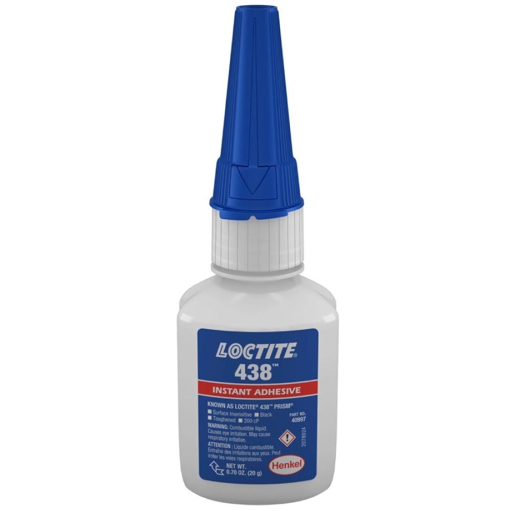 Loctite 438 Toughened ethyl-based instant adhesive black 20g bottle