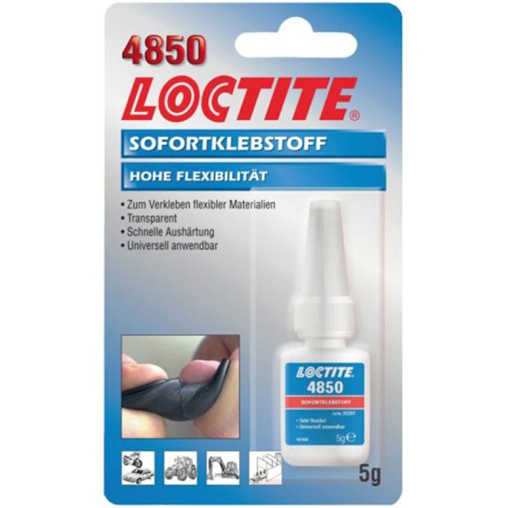 Loctite 4850 Flexible and bendable instant adhesive clear 5g bottle