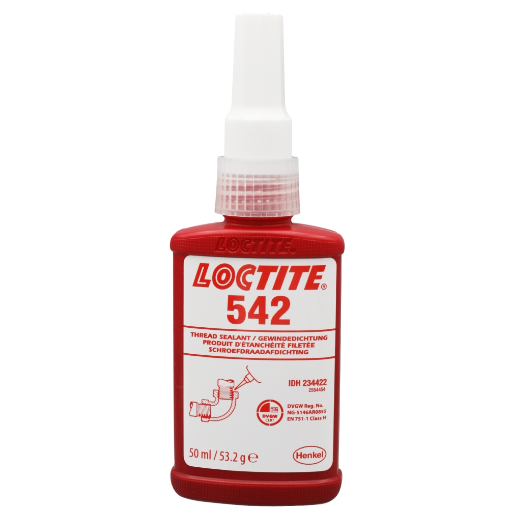 Loctite 542 Pipe Thread Sealant for small metal fittings 50ml