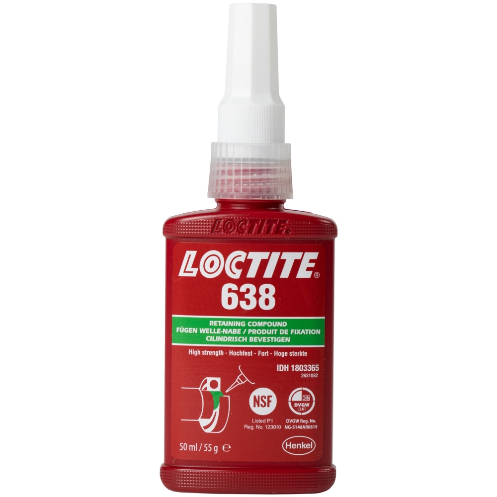 Loctite 638 Retaining Compound fast curing high strength green 50ml