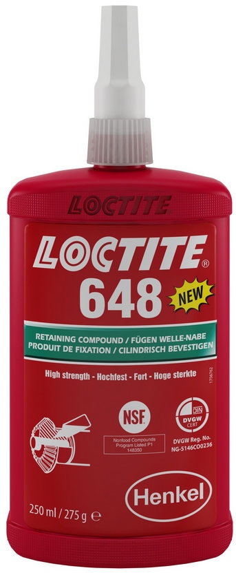 Loctite 648 Retaining Compound up to 180 °C high strength green 250ml