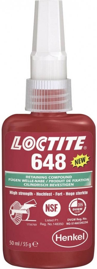 Loctite 648 Retaining Compound up to 180 °C high strength green 50ml