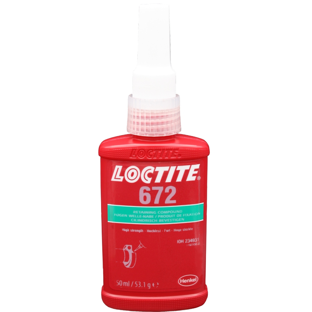 Loctite 672 Anaerobic Retaining Compound fluorescent 50ml bottle