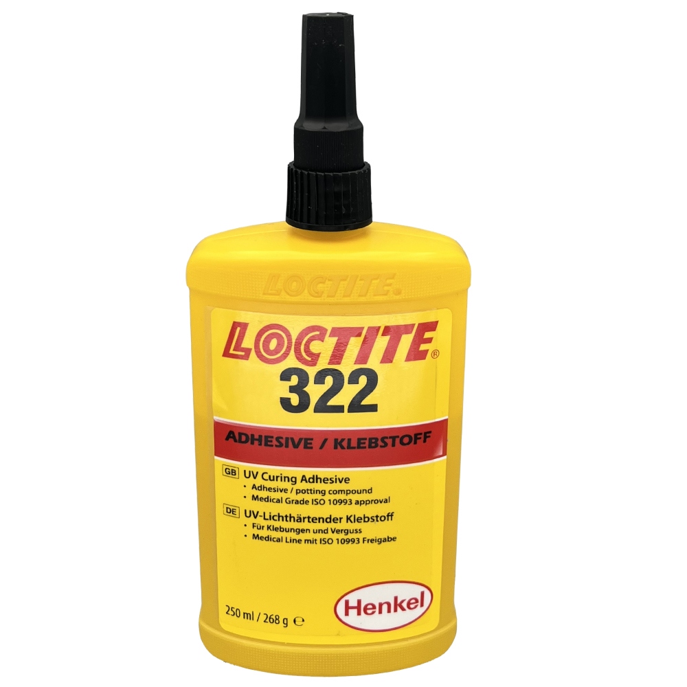 Loctite AA 322 UV Light-curing Adhesive for plastics yellow 250ml