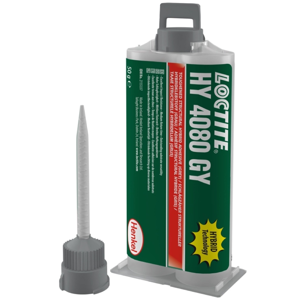 Loctite HY 4080 GY 2-component hybrid adhesive grey 50g cartridge