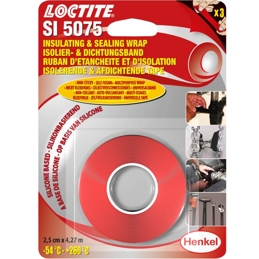 Loctite SI 5075 Sealing and insulating silicone rubber wrap 2.5x427cm