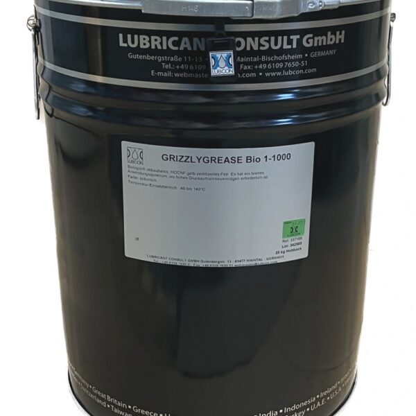 Lubcon Grizzlygrease BIO 1-1000 Biodegradable bearing grease 25kg