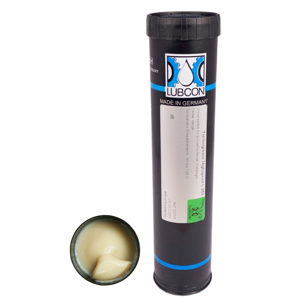 Lubcon Turmogrease Highspeed L 252 Bearing grease 400g cartridge