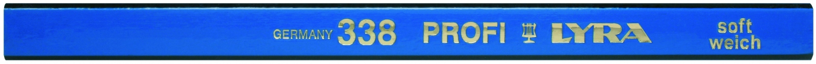 Lyra 338 PROFI Rectangular carpenter pencil 18cm soft to hard