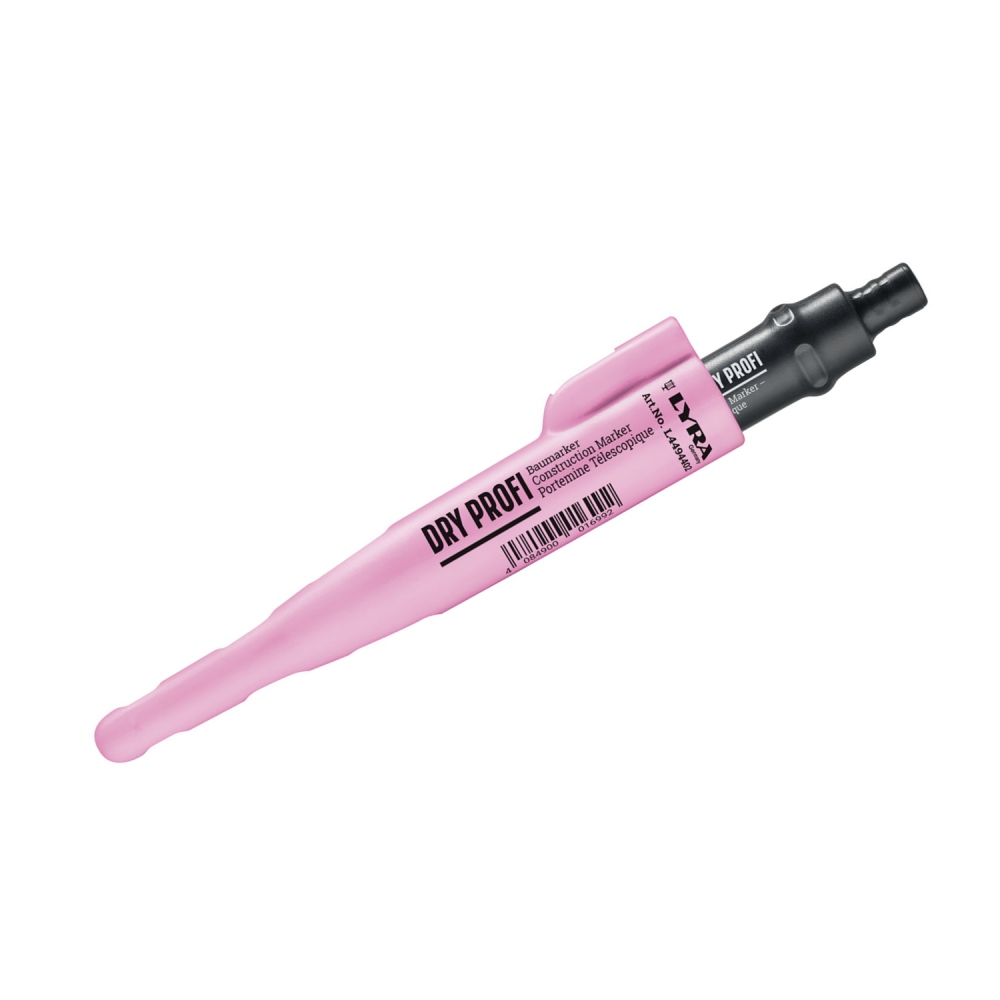 LYRA Dry PROFI 4494402 Construction marker with cap and sharpener pink