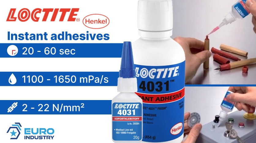 Loctite 4031 MED Cyanoacrylate instant glue low bloom low odour 454g