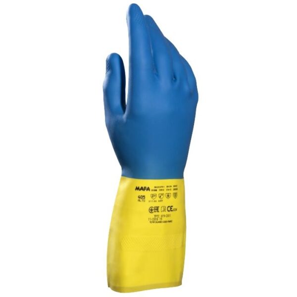 Mapa ALTO 405 Neoprene chemical protective gloves blue/yellow 6-10