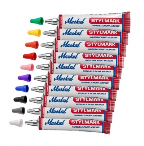 Markal Ball Point Metal Marker Stylmark Set 10 colors 3 mm