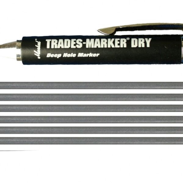 Markal TRADES-MARKER®DRY Metal Construction Marker + 6 graphit leads