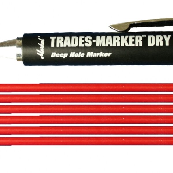 Markal TRADES-MARKER® DRY Metal Construction Marker +6 red riter mines