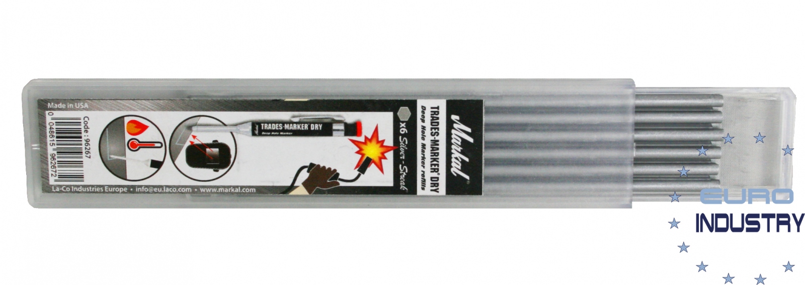 Markal 96267 Pack silver streak refill mines forTRADES-MARKER® DRY