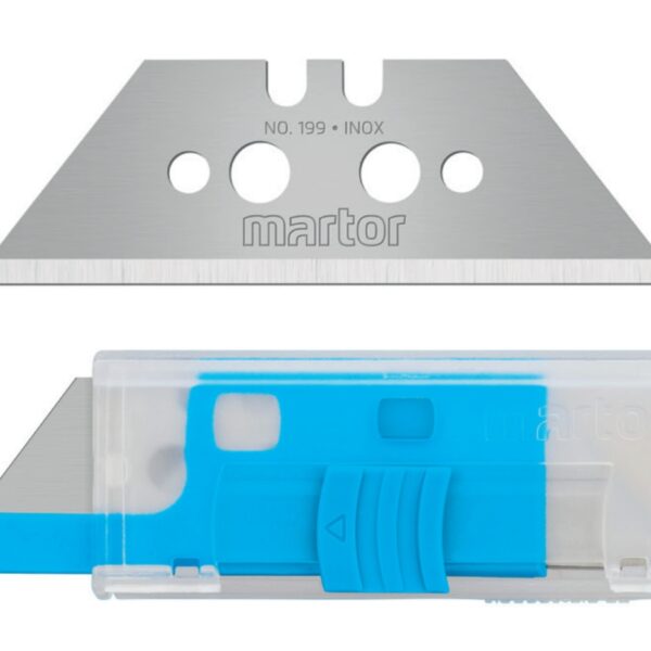 Martor 199.70 stainless steel trapezoidal spare blades 60x19x0.63 mm