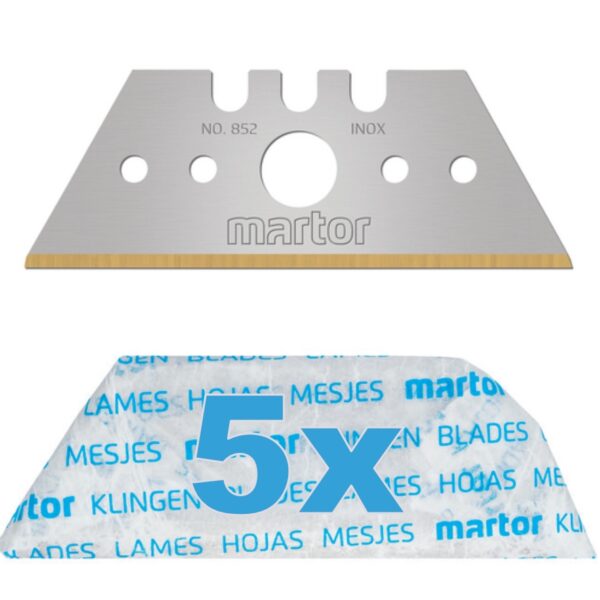 Martor 852.42 Trapezoid blade stainless steel TiN, 53x19x0.63 mm