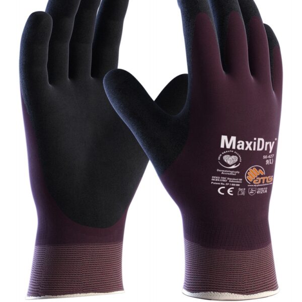 ATG Maxidry 56-427 Ultra lightweight nitrile grip oil-resistant gloves
