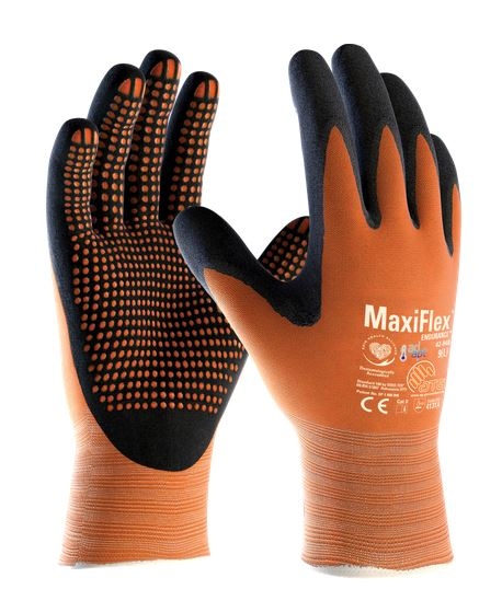 Maxiflex 42-848 Endurance AD-APT Working Gloves black orange