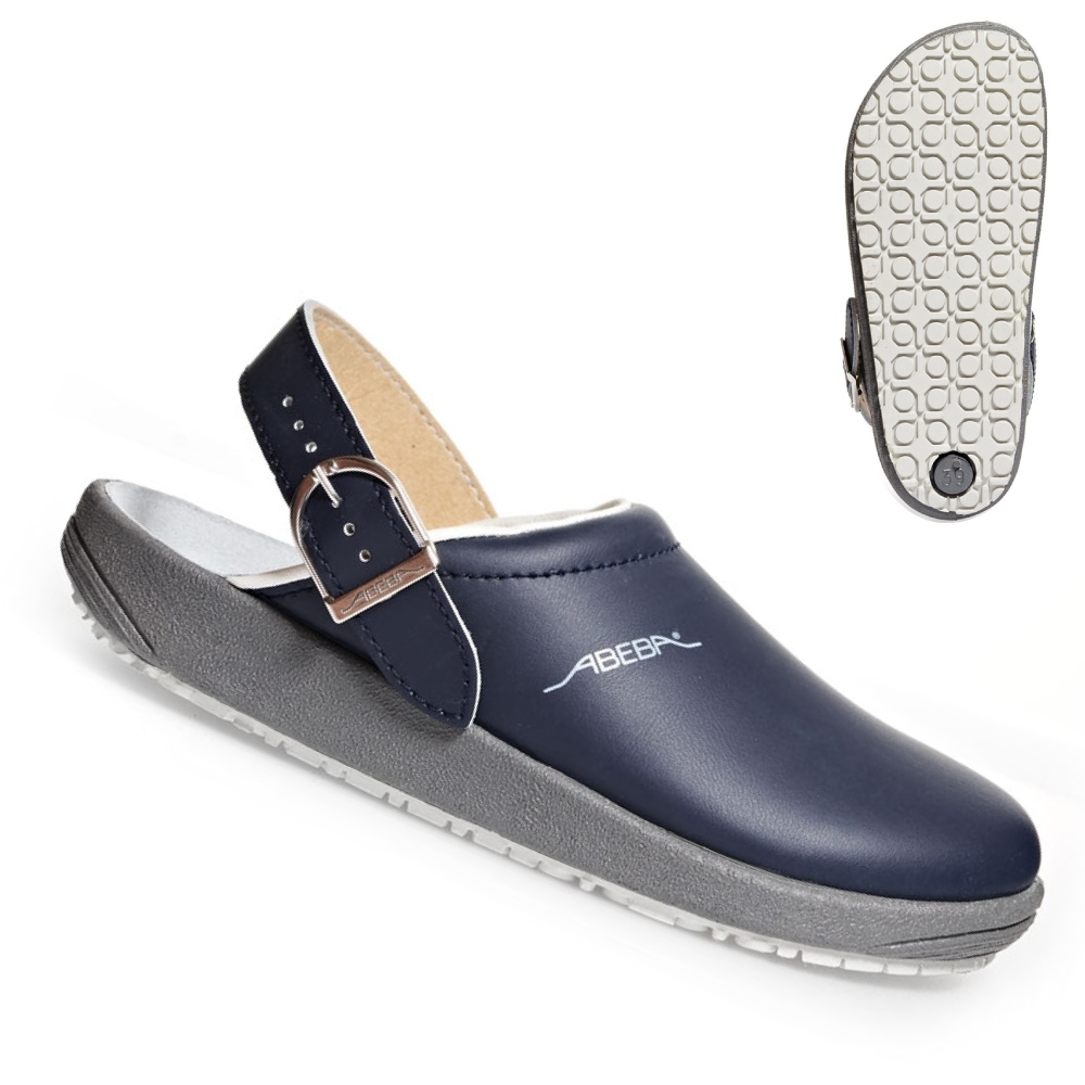 Medical clogs slip-resistant navy blue OB SRC Abeba 9250 RUBBER