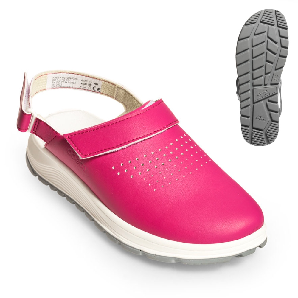 Medical clogs slip-resistant for women pink OB SRC Abeba 824020 ACTIVE