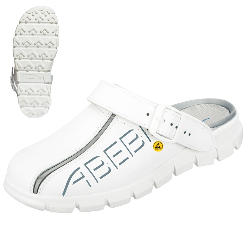 Medical clogs slip-resistant white OB ESD SRC Abeba 37310 DYNAMIC
