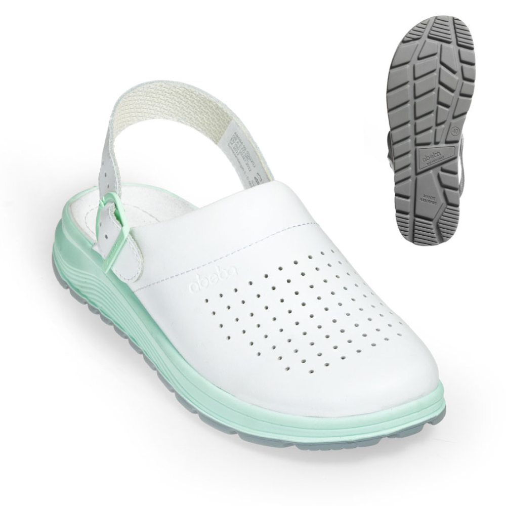 Women's medical clogs slip-resistant white OB SRC Abeba 85080 ACTIVE