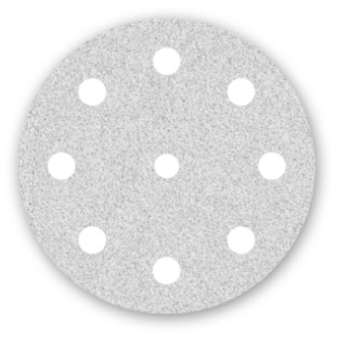 Menzer Corundum Abrasive Paper Ø 125 mm - 9 holes - Type 2 - K40-400