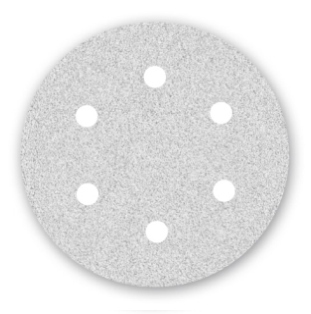 Menzer Corundum Abrasive Paper Ø 150 mm - 6 holes - Type 3 - K40-400
