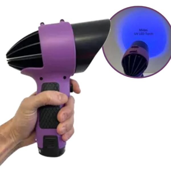 Midas High intensity UVA LED Torch rechargeable