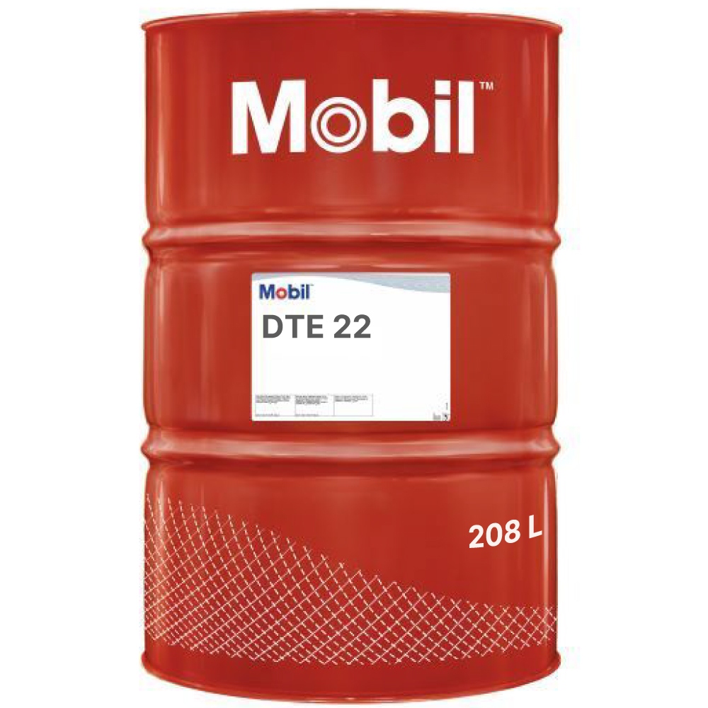 Mobil DTE 22 Ultra High performance hydraulic oil ISO VG 22, 208L drum
