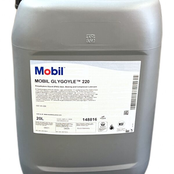 Mobil Glygoyle 220 PAG High performance gear and bearing oil 20L