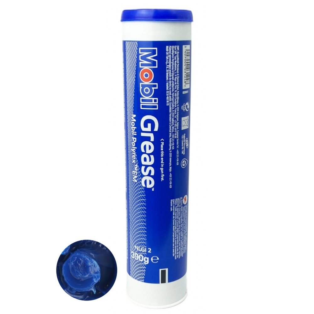Mobil Polyrex EM Electric motor bearing grease 390g cartridge