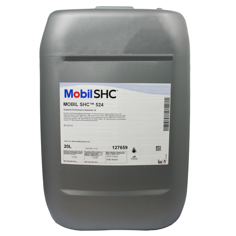 Mobil SHC 524 Synthetic hydraulic oil ISO VG 32, 20L canister