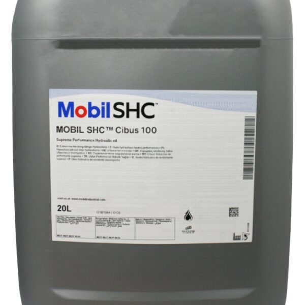 Mobil SHC Cibus 100 High performance food machinery oil 20L canister