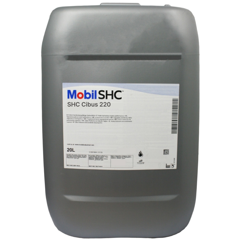 Mobil SHC Cibus 220 High performance food machinery oil 20L canister