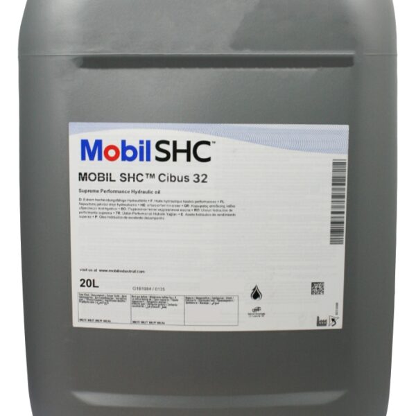 Mobil SHC Cibus 32 High performance food machinery oil 20L canister