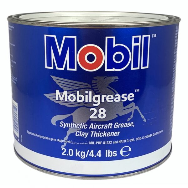 Mobilgrease 28 Synthetic aviation grease MIL-PRF-81322G 2kg can
