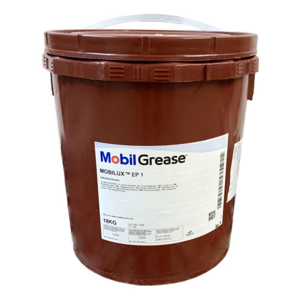 Mobilux EP 1 Lithium-based Multipurpose Bearing Grease 18kg bucket