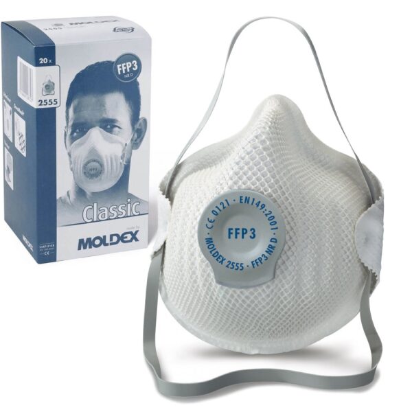 Moldex 2555 Classic valve disposable respirator mask FFP3 NR D