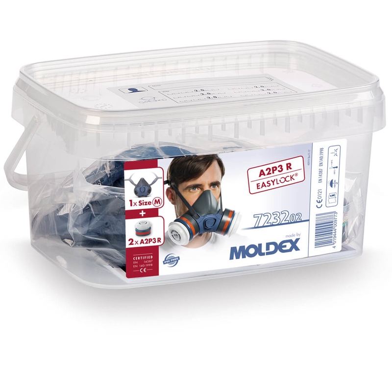 Moldex 7232 Ready pack with half face mask  7002 + 2 x filter A2P3R