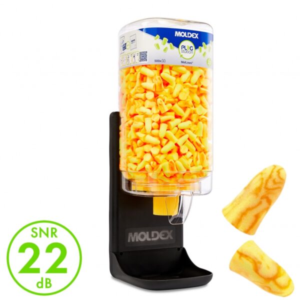 MOLDEX Station 7650 Mellows Earplugs 500 pairs dispenser SNR 22 dB