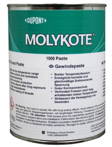 Molykote 1000 Solid lubricant paste for metall joints 1kg can