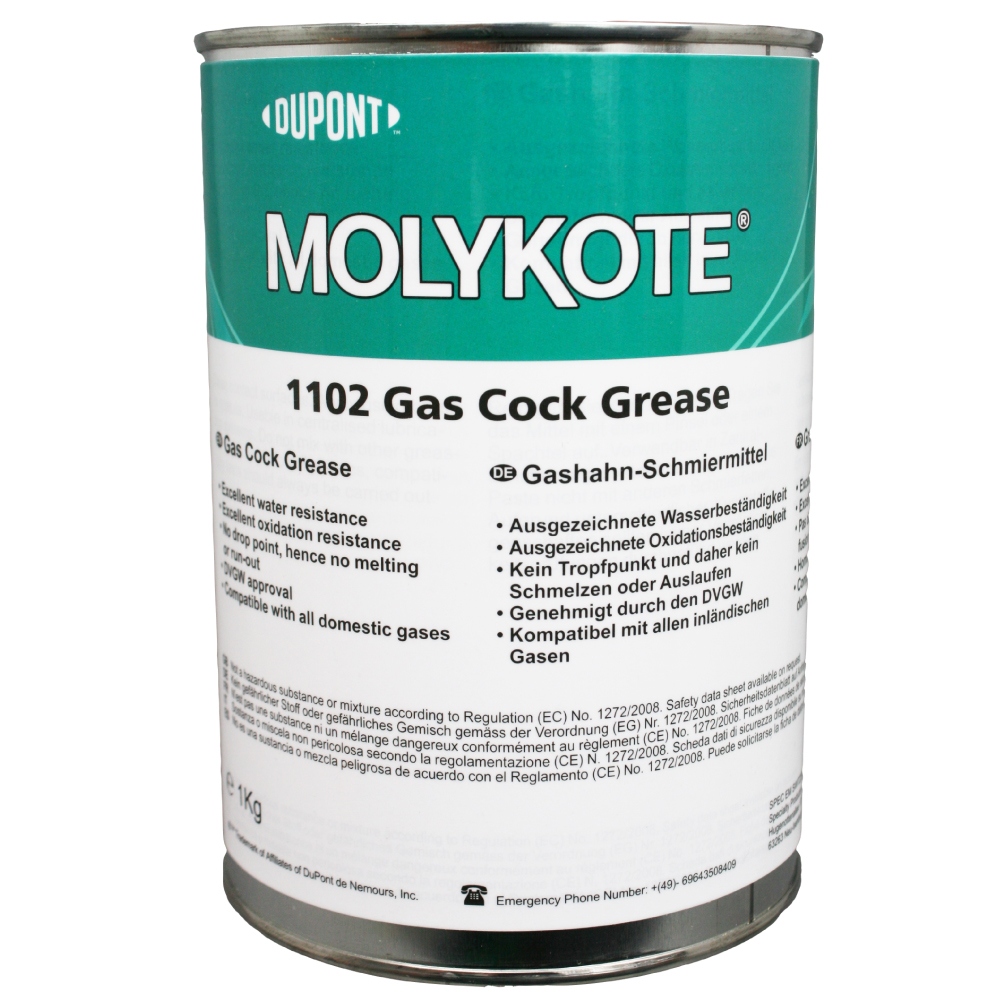 Molykote 1102 Water resistant gas tap grease 1kg can