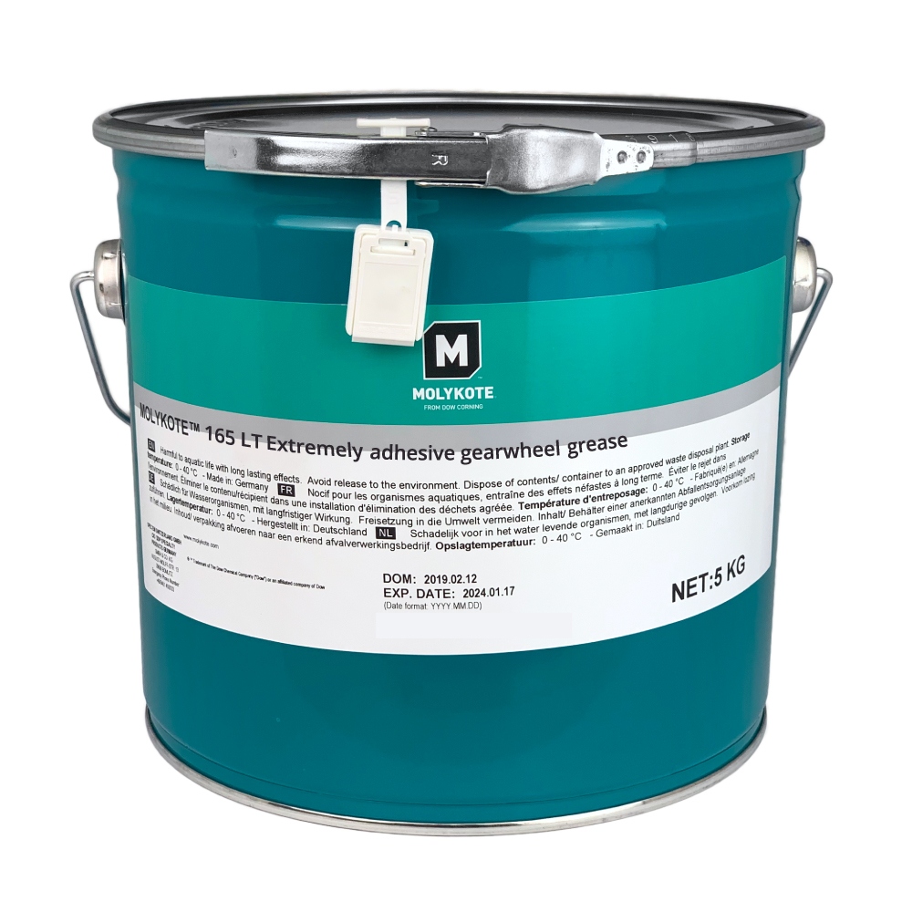 Molykote 165 LT Extremely adhesive gearwheel grease 5kg pail